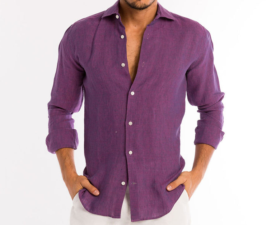 <b>Linen Shirt</b><br> Imperial Purple